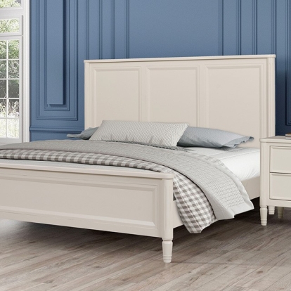 Furniture of America Altamira Modern French Solid Rubberwood White Bed Model FM79012WH