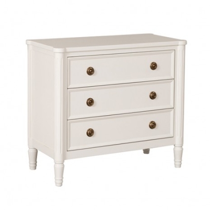 Furniture of America Altamira Modern French Solid Rubberwood White Oversized Nightstand Model FM79012WH-N2
