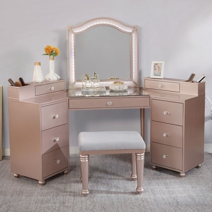 Tracie Tiffany Blush Vanity Set Model FOA-DK5686PK-PK by Furniture of America