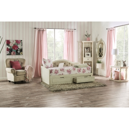 Maureen Antique White Daybed with Extentable Trundle Model FOA1749-BED by Furniture of America