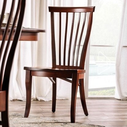 Furniture Of America Gresham Transitional Solid Wood, Wood Veneer, Others Dark Cherry Side Chair | FOA3002SC-2PK