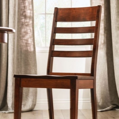 Furniture of America Grethan Transitional Solid with Wood Veneer Dark Cherry Side Chair Model FOA3003SC-2PK