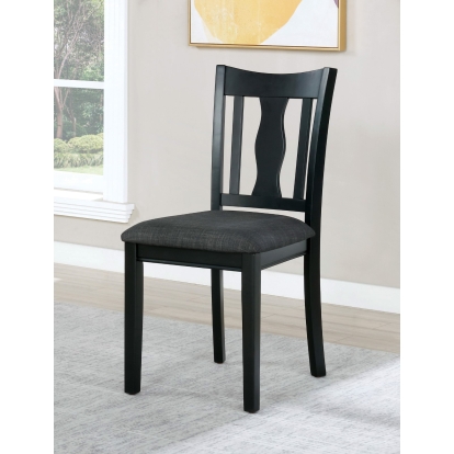 Carbey Black/Gray Side Chair (Set of 2) Model FOA3488SC-2PK by Furniture of America