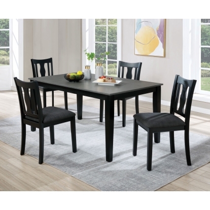 Carbey Black/Gray 5 Piece Dining Table Set Model FOA3488T-5PK by Furniture of America
