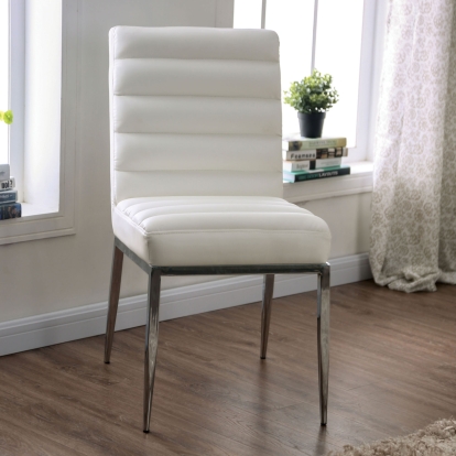 Cilegon White Side Chair (Set of 2) Model FOA3746SC-2PK by Furniture of America