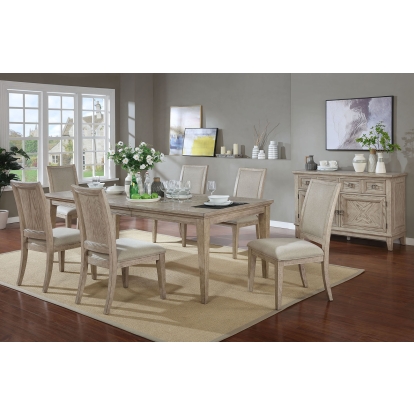 Cerise Natural Tone/Beige 7 Piece Dining Table Set Model FOA3786T-7PC by Furniture of America
