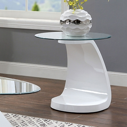 Nahara White End Table Model FOA4042WH-E-TABLE by Furniture of America