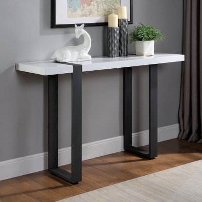 Eimear White/Black Sofa Table Model FOA4403S by Furniture of America