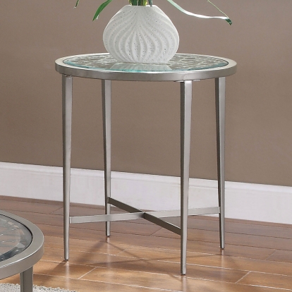 Freja Silver End Table Model FOA4743E by Furniture of America