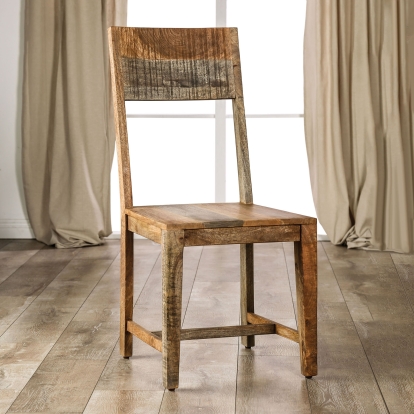 Galanthus Weathered Light Natural Tone Chair (2 CTN) Model FOA51030 by Furniture of America