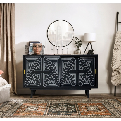 Zahara Black Server Model FOA51041 by Furniture of America