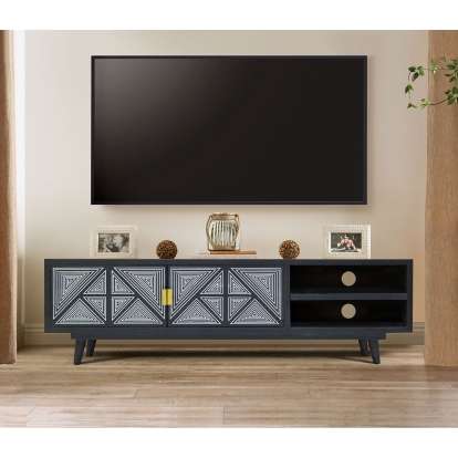 Zahara Black Media Console Model FOA51043 by Furniture of America