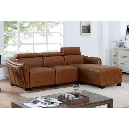 Holmestrand Brown Large Sectional Model FOA6484BR-SECT-AC by Furniture of America