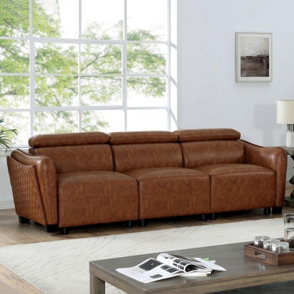 Holmestrand Brown Sofa Model FOA6484BR-SF-PK by Furniture of America
