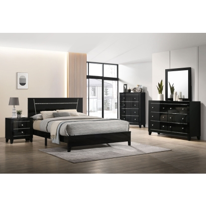 Magdeburg Black Full Bed Model FOA7038BK-F by Furniture of America