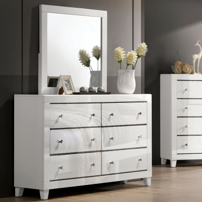 Magdeburg White Dresser Model FOA7038WH-D by Furniture of America