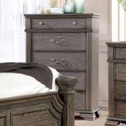 Furniture Of America Pamphilos Traditional Solid Wood, Wood Veneer, Others Gray Chest | FOA7144GY-C