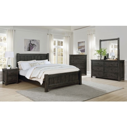 Regensburg Dark Gray 5 Piece Queen Bedroom Set with Chest Model FOA7169Q-5PC-CHEST by Furniture of America