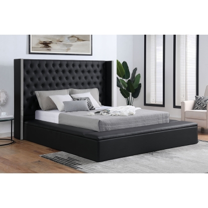 Eudora Black Queen Bed Model FOA7223BK-Q-BED by Furniture of America