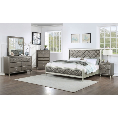 Xandria Champagne 4 Piece Queen Bedroom Set Model FOA7224CPN-Q-4PC by Furniture of America