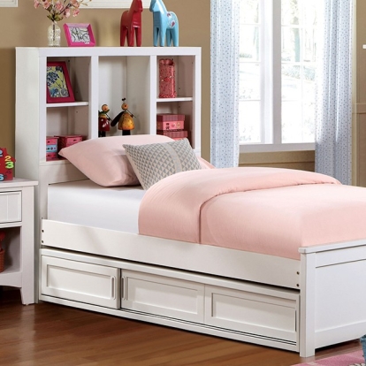 Furniture of America Marilla Transitional Solid with Wood White Bed Model FOA7256WH
