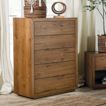 Leirvik Light Walnut Chest Model FOA7460WN-C by Furniture of America