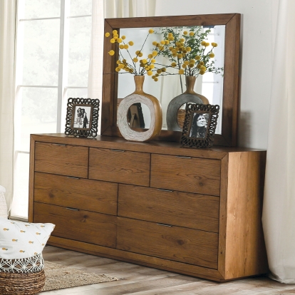 Leirvik Light Walnut Dresser Model FOA7460WN-D by Furniture of America