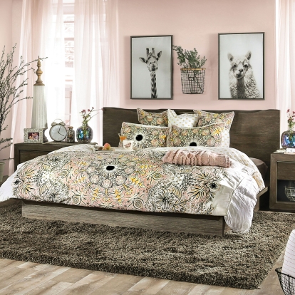 Bridgewater Light Walnut California King Bed Model FOA7490CK-BED by Furniture of America