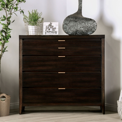 Laurentian Dark Walnut Chest Model FOA7514C by Furniture of America
