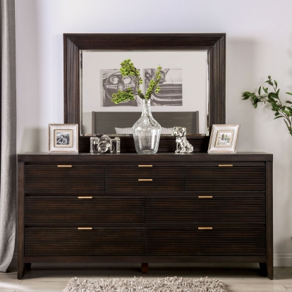 Laurentian Dark Walnut Dresser Model FOA7514D by Furniture of America