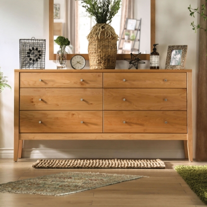 Willamette Light Oak Dresser Model FOA7602D-6D by Furniture of America