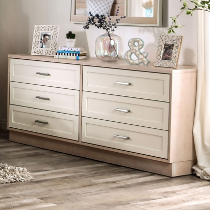Roseburg Sunbleached/White Dresser Model FOA7605D-6D by Furniture of America