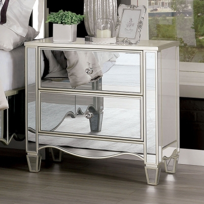 Eliora Silver Night Stand Model FOA7890N by Furniture of America