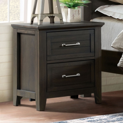 Alaina Walnut Night Stand with USB Plug Model FOA7916N by Furniture of America