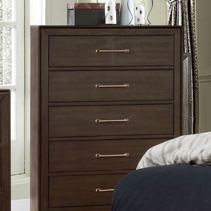 Furniture of America Jamie Transitional Solid with Wood Veneer Walnut Chest Model FOA7917C