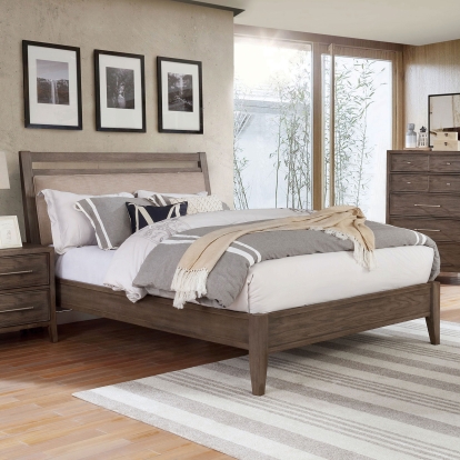 Tawana Warm Gray/Beige Queen Bed Model FOA7918Q-BED by Furniture of America