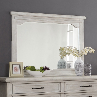 Shawnette Antique White 5mm Beveled Mirror Model FOA7924M by Furniture of America