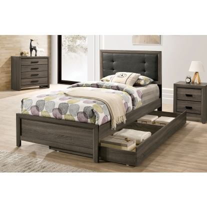 Roanne Gray/Charcoal Full Bed Model FOA7927F-BED by Furniture of America