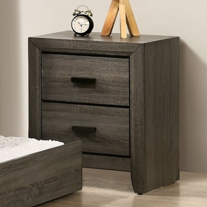 Furniture of America Roanne Transitional Solid with Wood Veneer Gray Night Stand Model FOA7927N