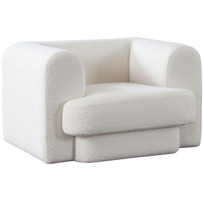 Diamond Sofa FORMCHIV Form Accent Chair Ivory Boucle Fabric