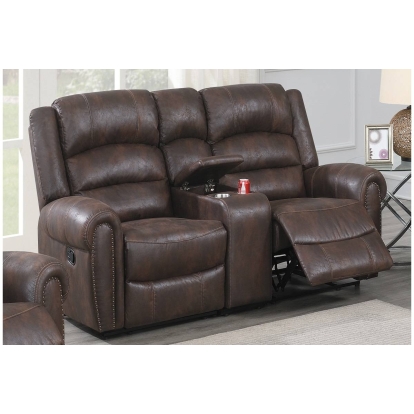 Poundex Power Reclining Loveseat Model F86355