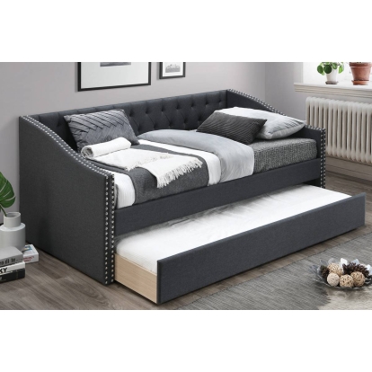 Poundex Day Bed With Slats + Trundle Model F9454