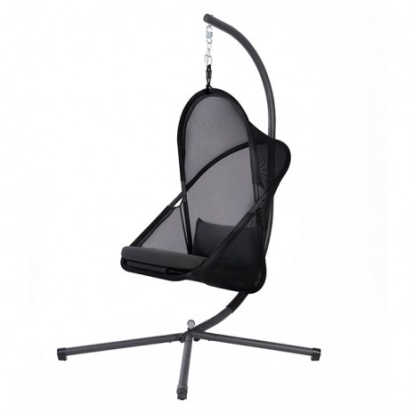 Furniture of America Crush Modern Polyester Steel Black Swing Chair Model GM-1011BK