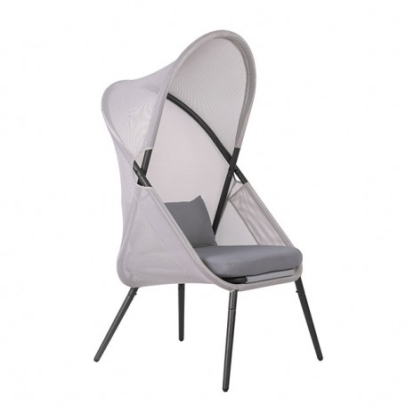 Furniture of America Alverta Modern Polyester Steel Light Gray Foldable Chair (2-Ctn) Model GM-1014LG-2PK