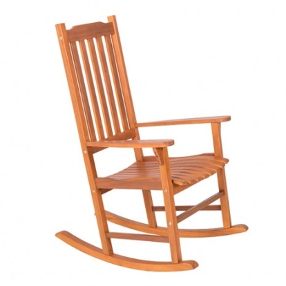 Furniture of America Moose Rustic Eucalyptus with Wood Natural Rocking Chair Model GM-1019
