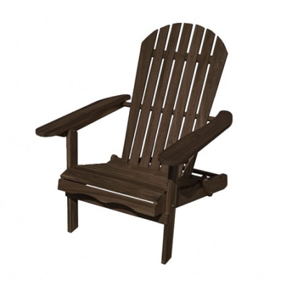 Furniture of America Elk Rustic Eucalyptus with Wood Weathered Gray Adirondrack Chair Model GM-1021WG