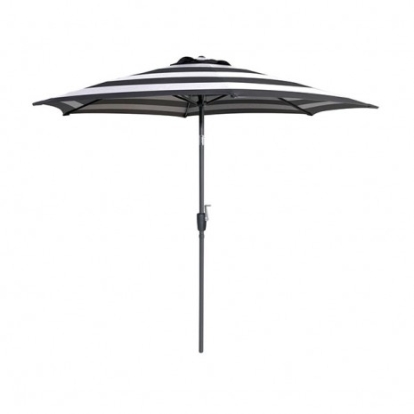 Furniture of America Halo Modern Polyester Steel Black-White Round Tilting Umbrella Model GM-3002BW