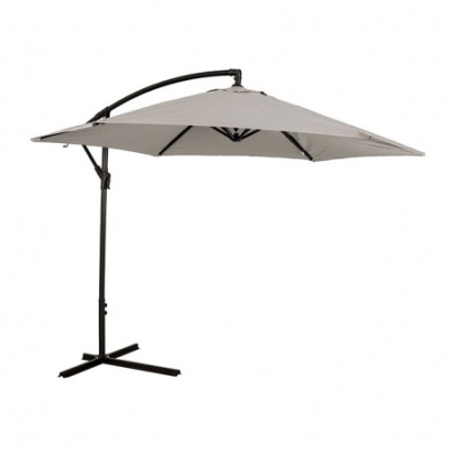 Furniture Of America Glam Modern Polyester, Steel Canvas Stone Cantilever Umbrella W/ Led | GM-3003CS