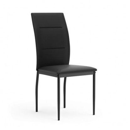 Furniture of America Malin Contemporary Leatherette Metal Black Chair (2-Ctn) Model GM-5012-2PK