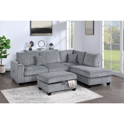 Poundex 3-Piece Sectional Set Model F8451